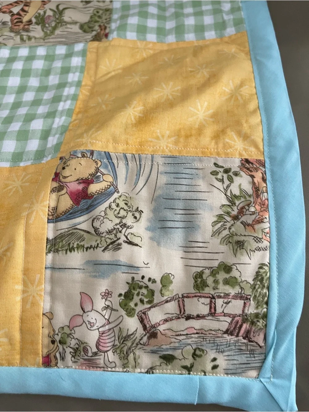 Winnie the Pooh   & Green Patchwork Bedding